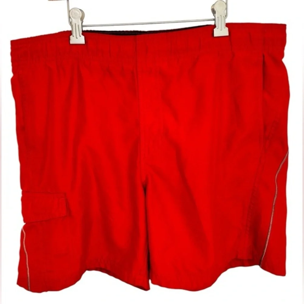 Nike Red Drawstring Swim Shorts, Size Small